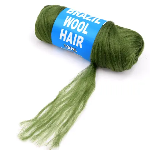 Capelli di lana brasiliani neri Filato acrilico per estensioni dei capelli sintetici africani all'uncinetto Trecce jumbo Trecce Twist Wraps 70 g / rotolo