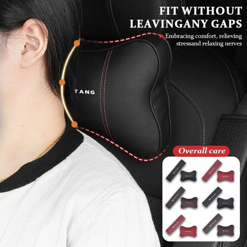 For Mustang Soft Car Headrest Cushion Seat Belt Shoulder Protector Cover Fiesta Kuga Edge Mondeo Shelby GT Fender - view 4