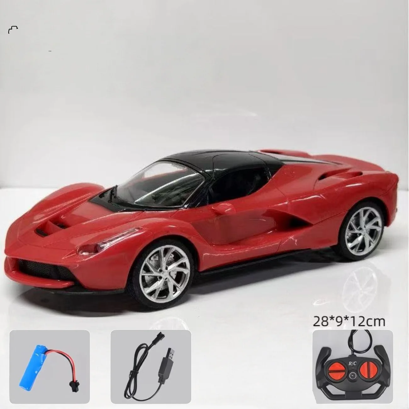 RC Drift Sports Car with LED Lights - 4-Channel Remote Control Toy Car for Boys & Girls