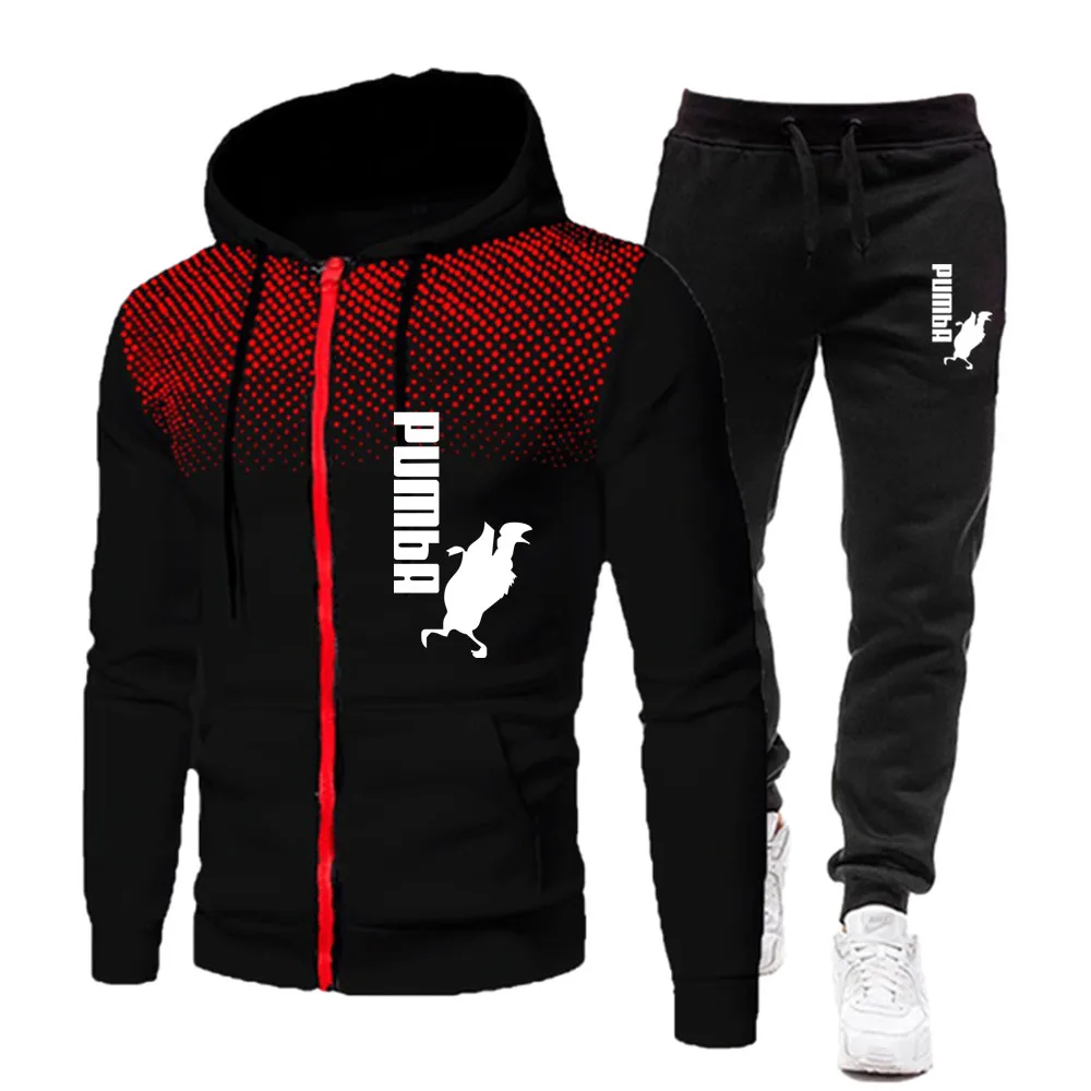 

Tracksuit Men Fashion Hoodies Solid Suits Men's Sweatshirts + Drawstring Sweatpants Loose Leisure Sportswear Sets Winter New