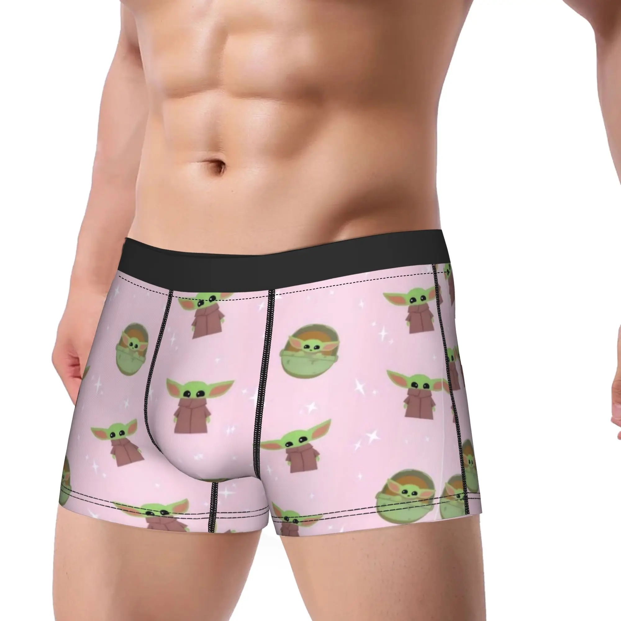 cuecas-boxer-masculinas-shorts-cuecas-starwars-baby-yoda-roupa-intima-respiravel-sexy-m-xxl
