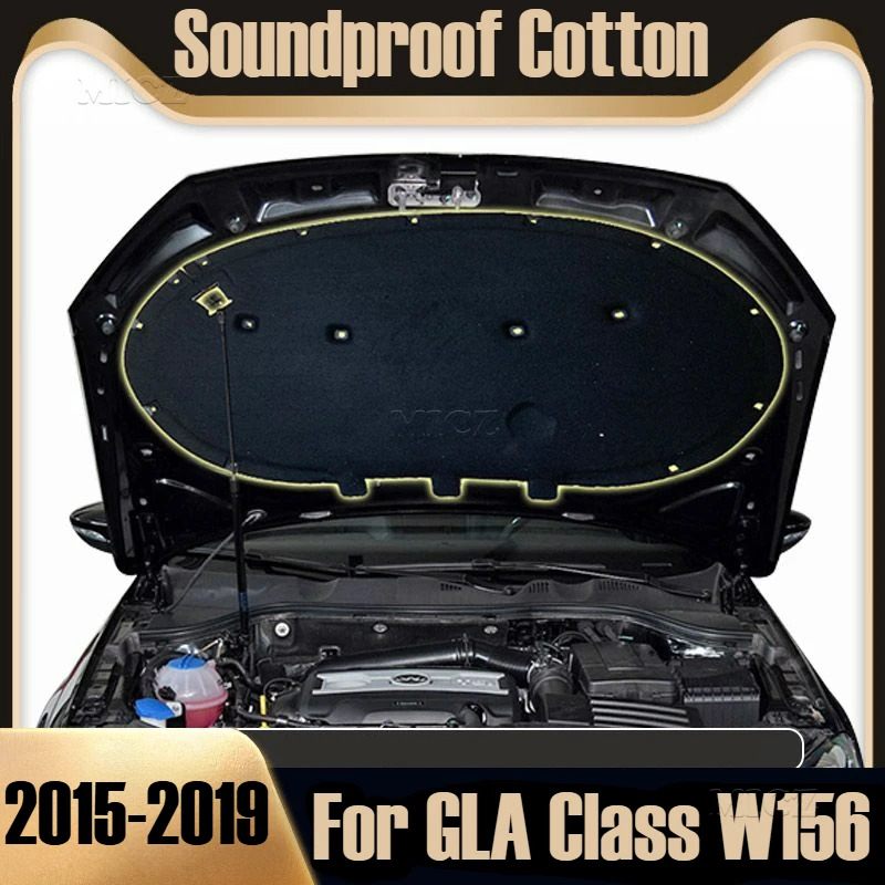 

For Mercedes-Benz GLA Class W156 2015-2019 Heat Sound Insulation Cotton Front Hood Engine Firewall Mat Pad Cover Noise Deadener