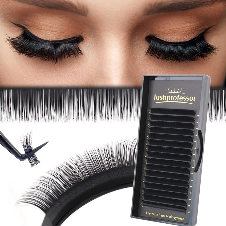 

Lashprofessor Matte Black Faux Mink Mega Volume Cashmere Eyelashes Russian Volume Lashes Individual Classic Eyelashes Extensions