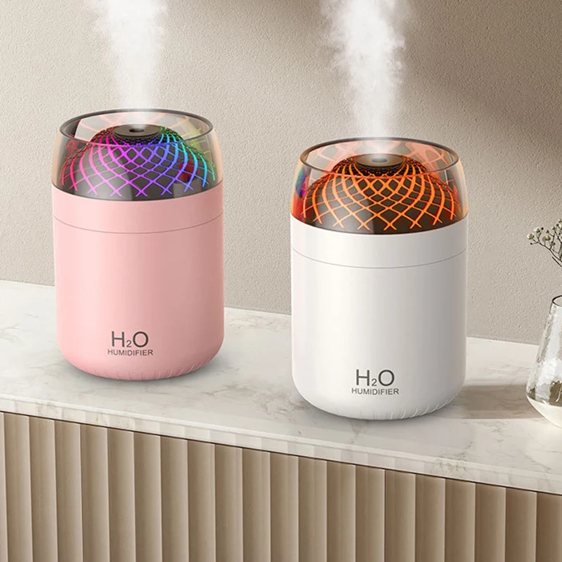 Glass Cup Humidifier Colorful Light Bedside Table Decoration Night Light Usb Large Mist Humidifier