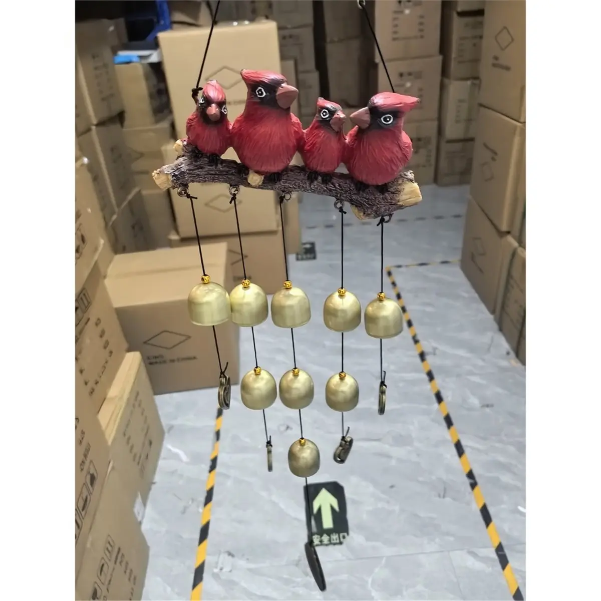 Outdoor Wind Chime, Cardinal Garden Wind Chime, Backyard Hanging Decoration, Dedicated to A Loved One