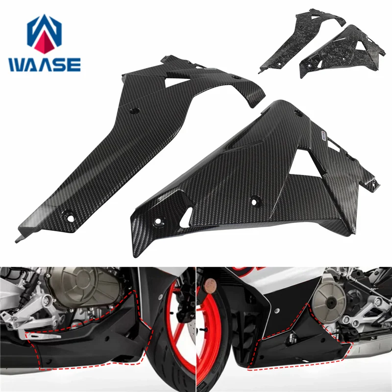

WAASE для Aprilia RS457 RS 457 2024 2025, нижняя защитная пластина, защита двигателя, обтекатель корпуса, крышка рамы, обтекатель, боковая панель