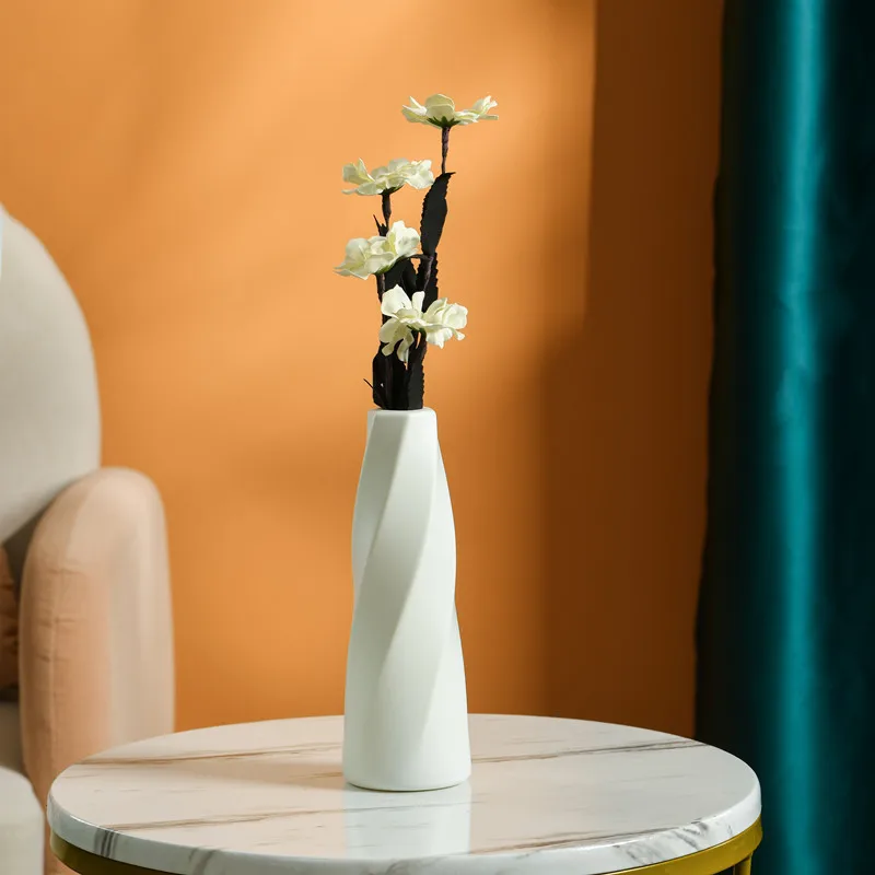 Nachahmung Keramik vase, nordische Kunststoff-Simulations vase, Morandi Wohnzimmer dekoration, Vase, hydro po nische kreative Vase, Ornament