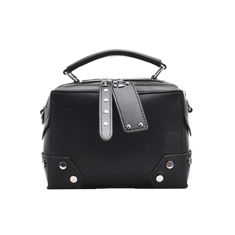 New fashion rivet bag women net red shoulder bag fashion solid color messenger bag cross-border small bag women image 5