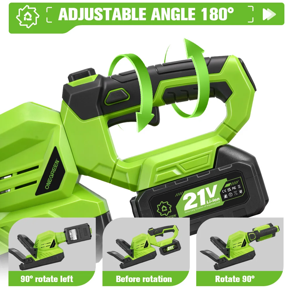 ONEGREEN 20000RPM Bürstenloser Elektrischer Heckenschneider Kabellos Effizient 2000W Garten-Strauchschneidewerkzeug Für Makita 18V Akku
