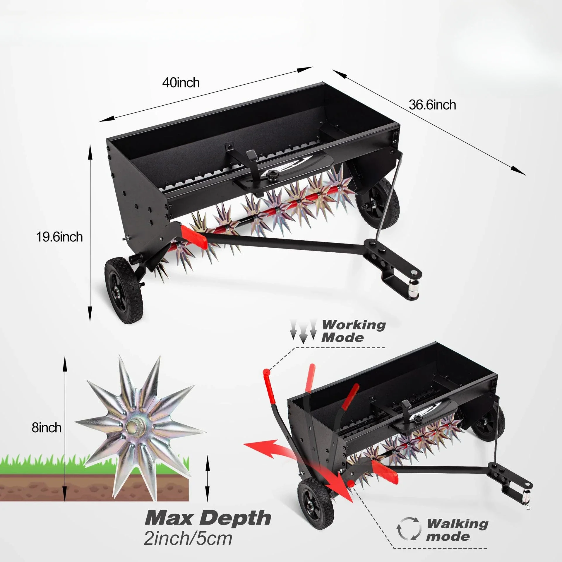 40 inch traction seeder, seeder, combined traction nail seeder