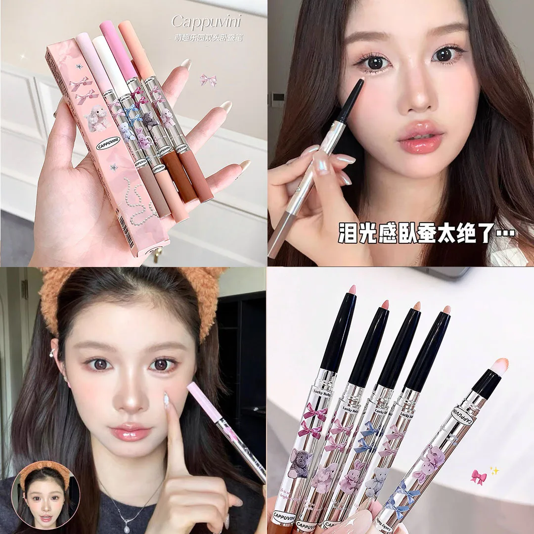 Aegyo Sal Highlighter Shadow Pen Bow Shape Natural Finish for Under Eye Brightening Student Affordable Essential