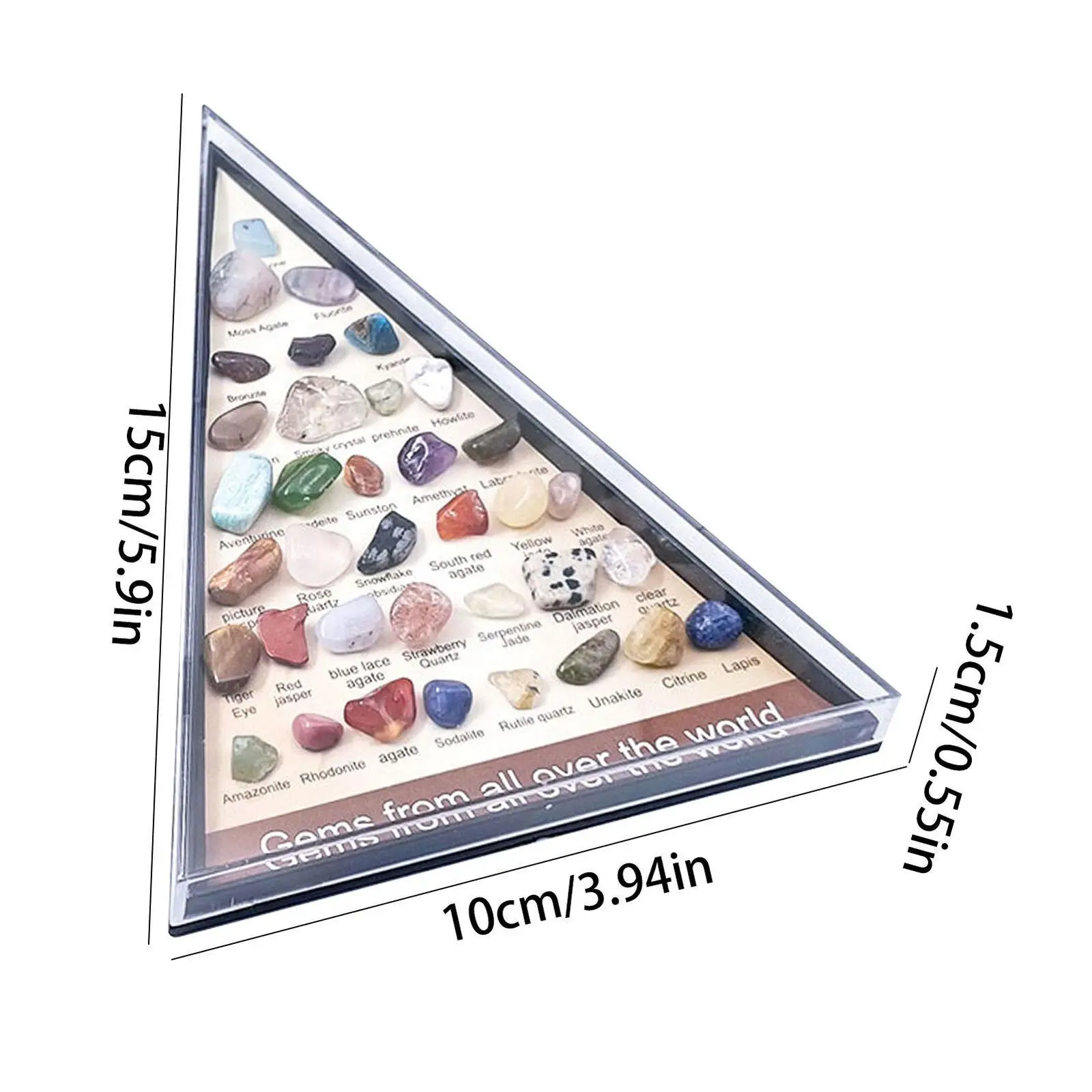 36pcs/Set Rock Mineral Collection Geology Gem Kit Natural Gemstone Crystal Sets Geology Educational Kit For Holiday Kids Gifts