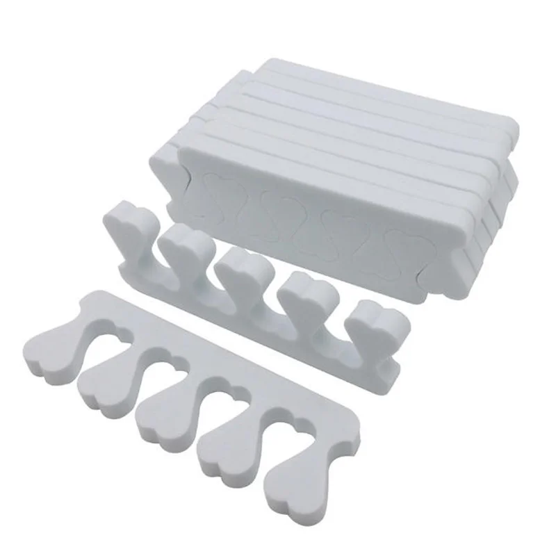 100/200/400PCS White Soft Toe Separators Fingers Foots Nail Art Tools Flexible Nail Art Practice Manicure Pedicure Foot Braces