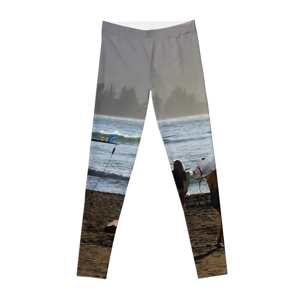 

Evening Surfers at Hanalei Bay Leggings Women sports sportswear for gym Womens Leggings