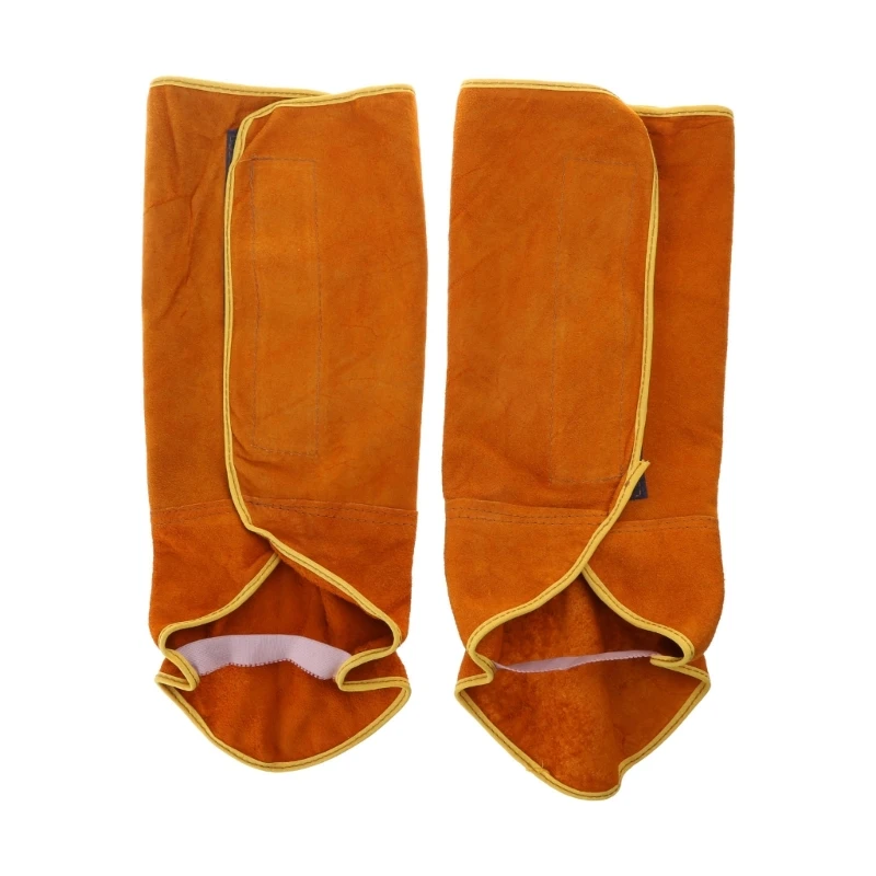 Capa couro para sapato soldador, 15 polegadas, ferramenta trabalho, proteção para os pés, resistente calor à