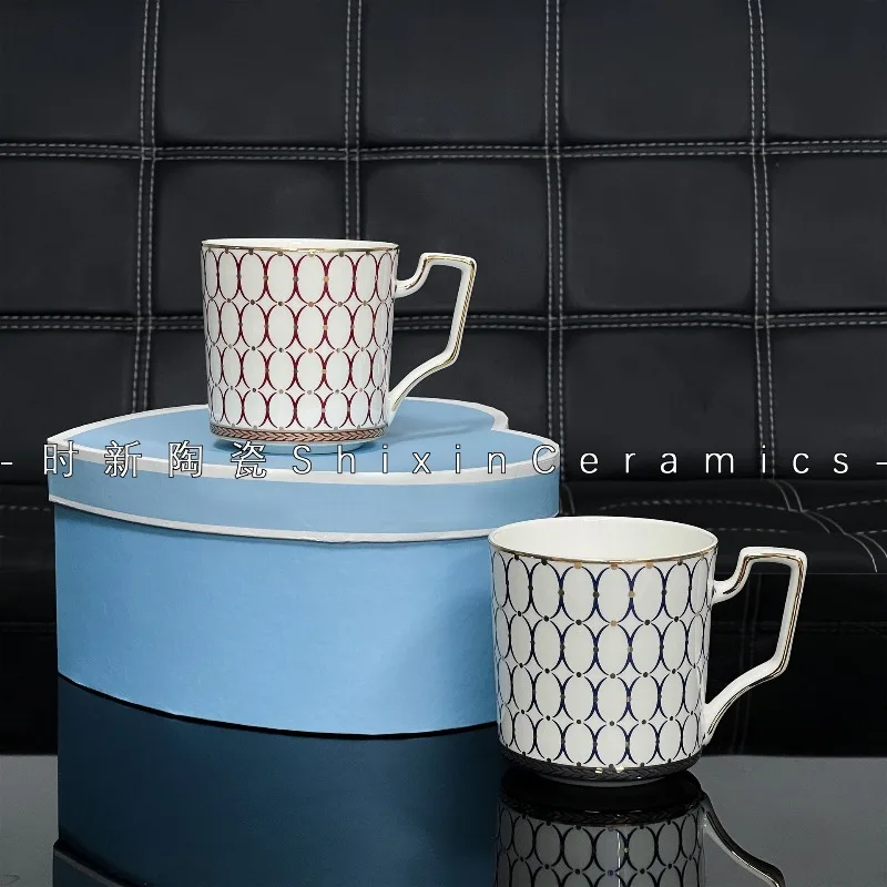 Bone China Tasse Geschenk Paar Paar Keramiktasse Souvenir Geschenk zum Verschenken des täglichen Gebrauchs