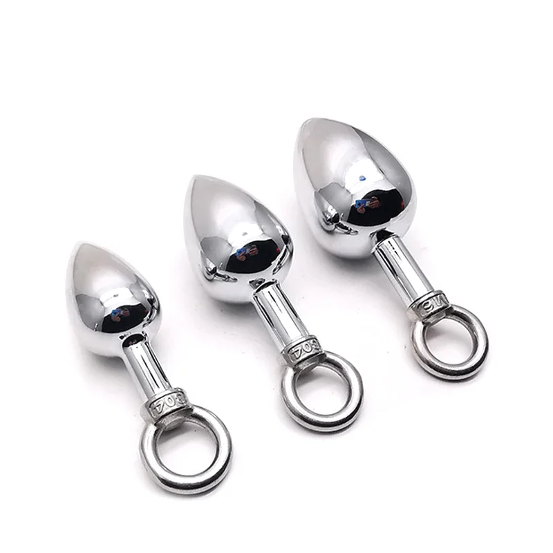 Metal boat anchor anal plug conventional large, medium and small ring anal plug sex products