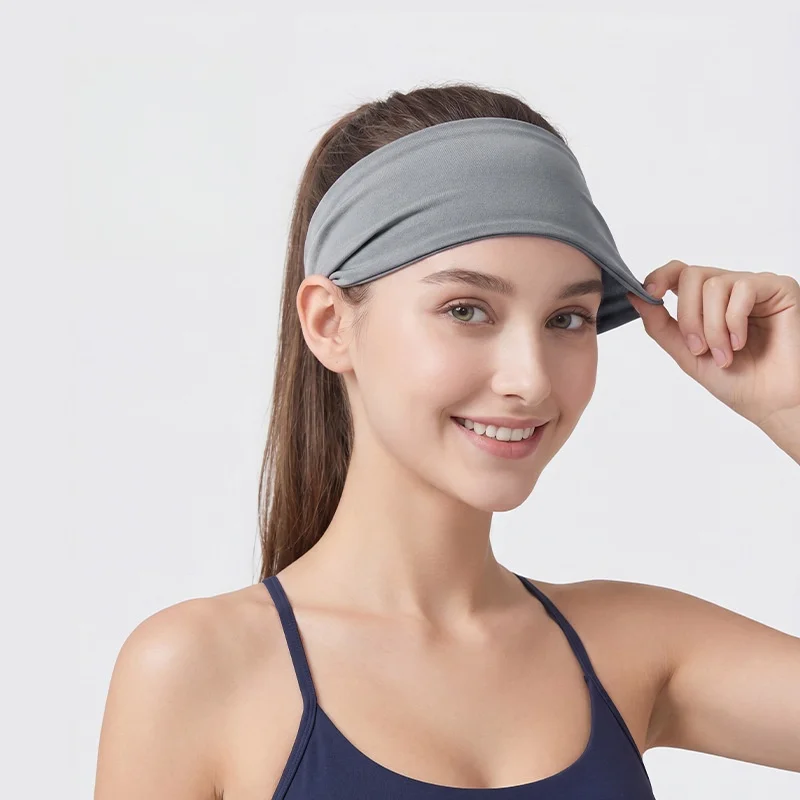 3/6PCS Sports Headbands for Women Men Non-slip Elastic Sweatband Yoga Running Workout Hairband Turban Solid Color Soft Fabric Gy