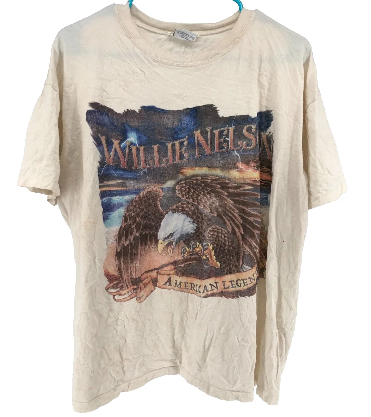 Футболка Zion rootсинга Уилли Нельсон мировое турне мужская белая большого размера