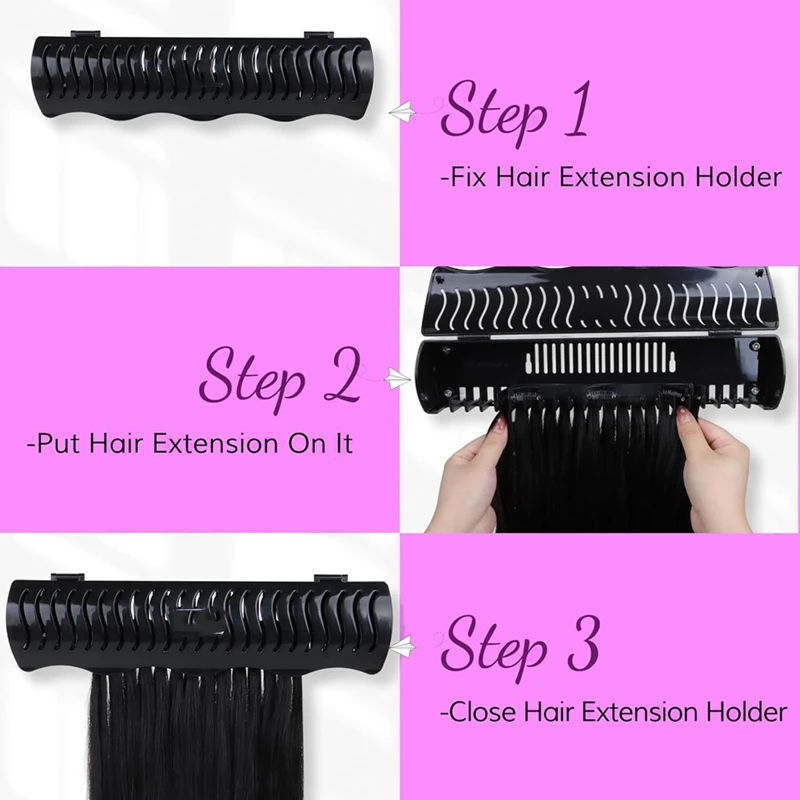 LJL-Hair Extension Holder Stand For Styling, 4 Installation Modes With Tool, Hair Extension Holder Designed For Washing