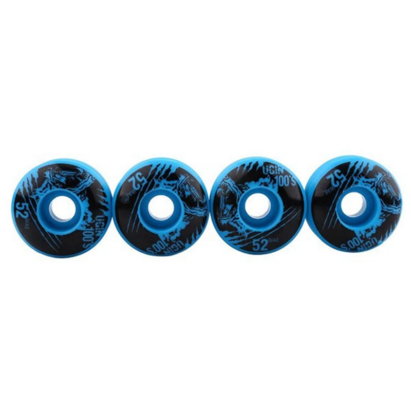 UGIN 4Pcs Skateboard Double Wane Wheels Skateboard Wheels High Rebound Surfboard Wheels Resilient PU SHR-100A