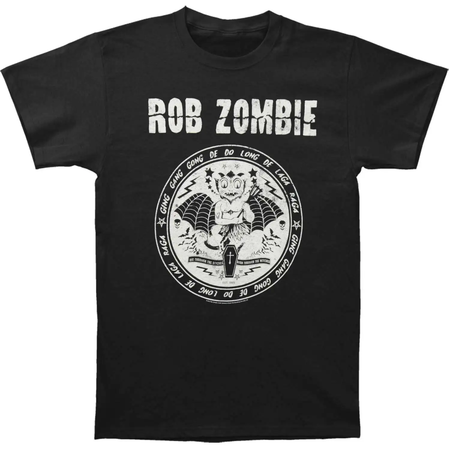 Men'S Rob Zombie Devil Seal T Shirt Small Black