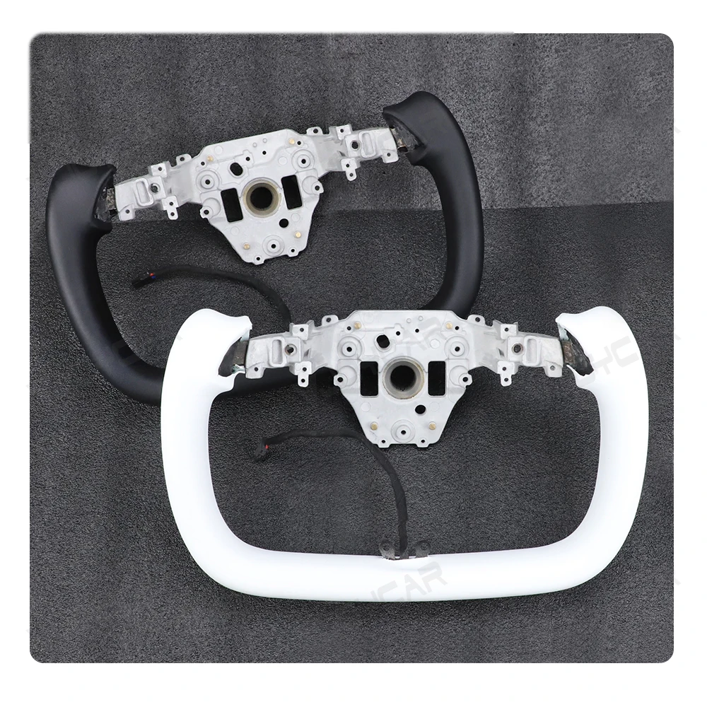 350mm Heated Sport Yoke Steering Wheel Nappa Leather Modified Parts For Tesla Model Y Juniper 2026
