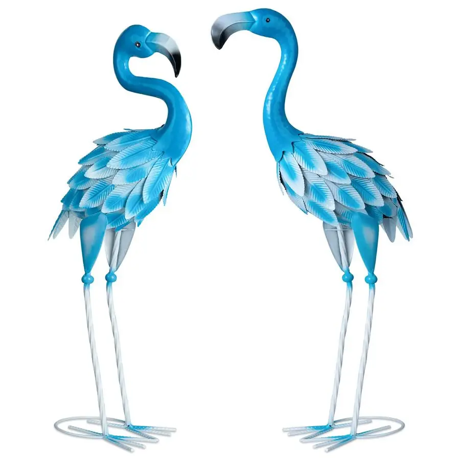 

Металлические статуи фламинго, синие скульптуры фламинго для декора сада, дома, патио, газона, двора
