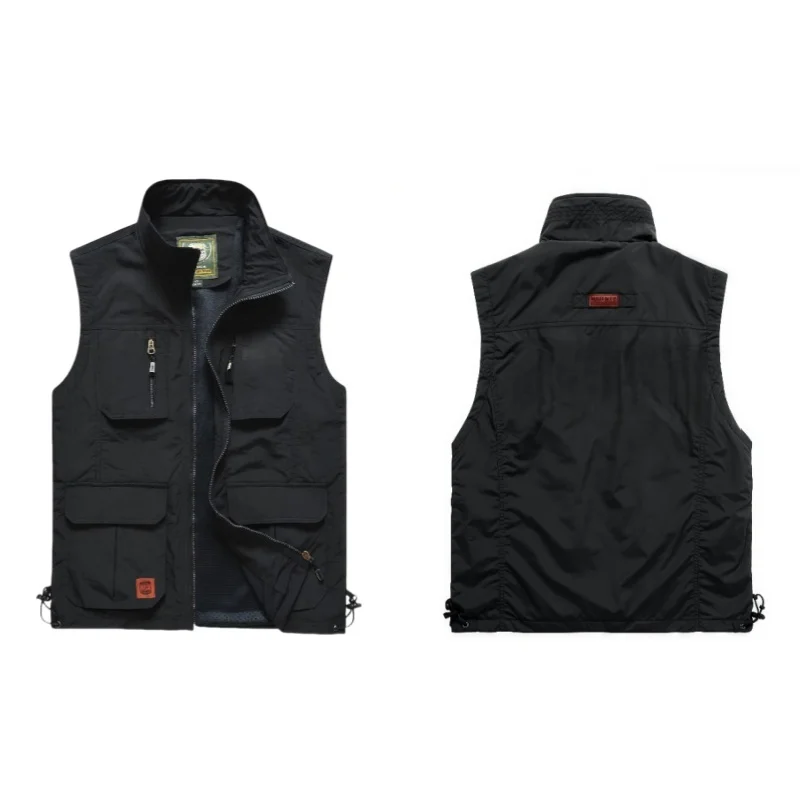2025 Summer Breathable Fishing Mesh Vest Printed Advertising Clothing Work Vest New Custom Logo Vest Volunteer Workwear