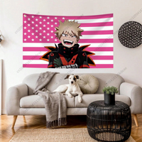 2025 Design Funny Tapestry Home Decor Items Bakugo Katsuki Flags Bedrooms Room Background Cloth Cute Outdoor Decor Banner Gifts