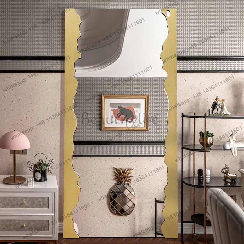 Hot Selling Products Funky Portable Decorative Mirrors Cosmetics Makeup Star Girls Bedroom Mirror Full Body Aesthetic Cute Espel