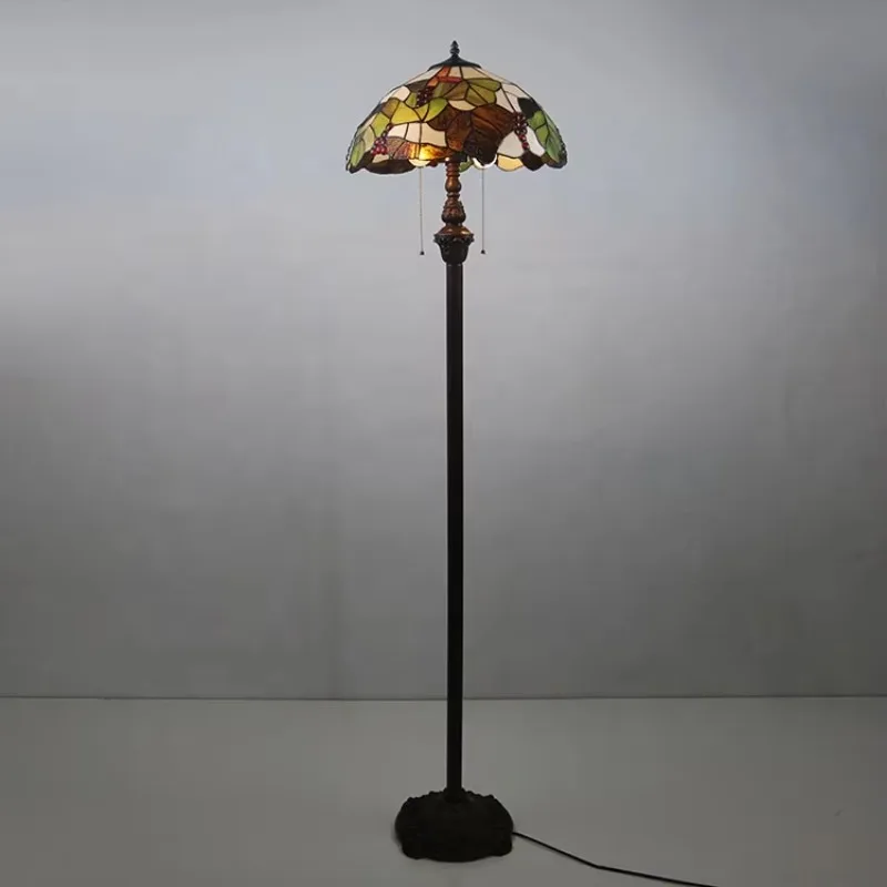 

16-Inch stained glass lamp floor lamp, Tiffany handmade home decoration station lamp LED lamp