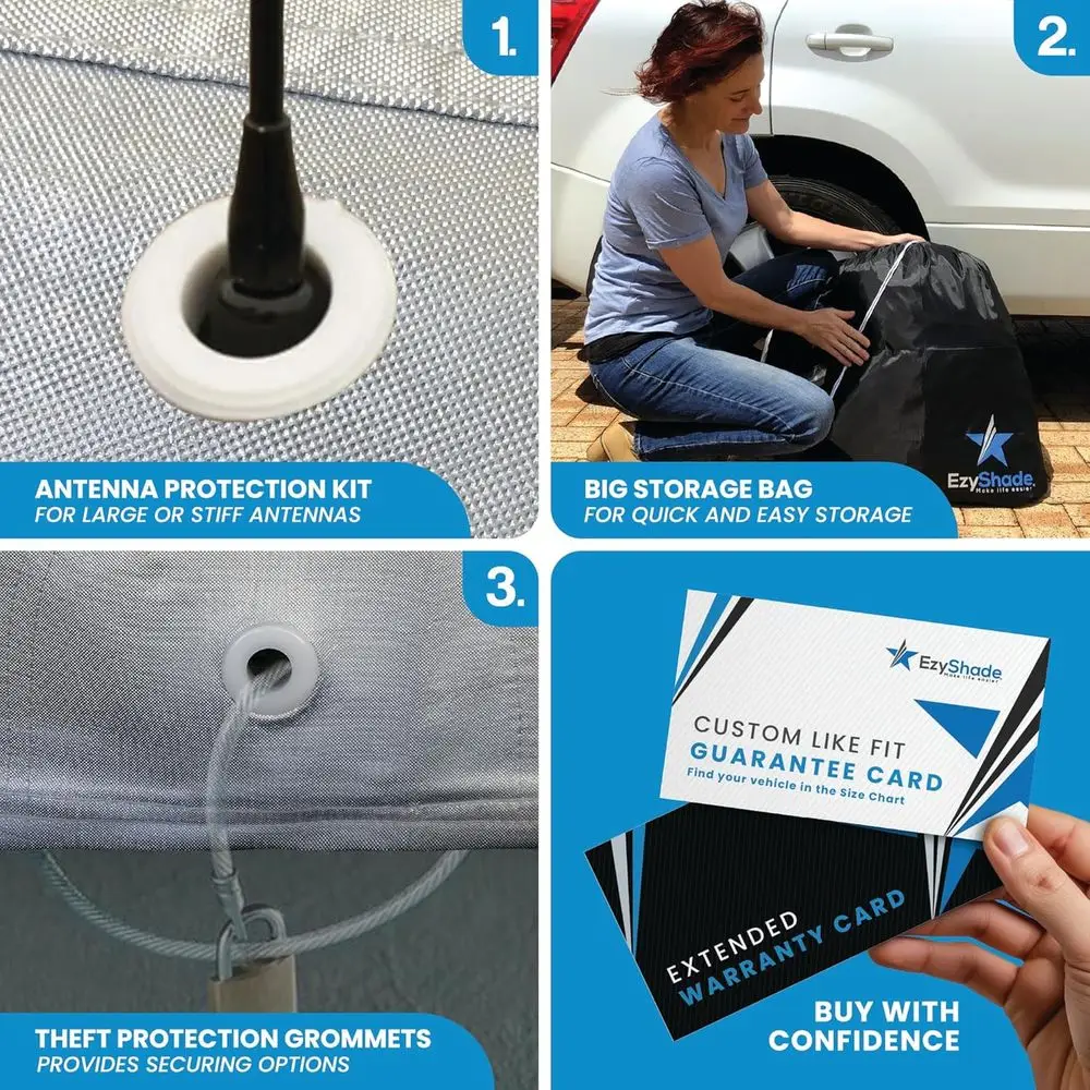 غطاء سيارة مقاوم للماء مكون من 10 طبقات لجميع الأحوال الجوية لسيارات الدفع الرباعي، سيدان - مقاس A4 (يرجع إلى مخطط الحجم) #3