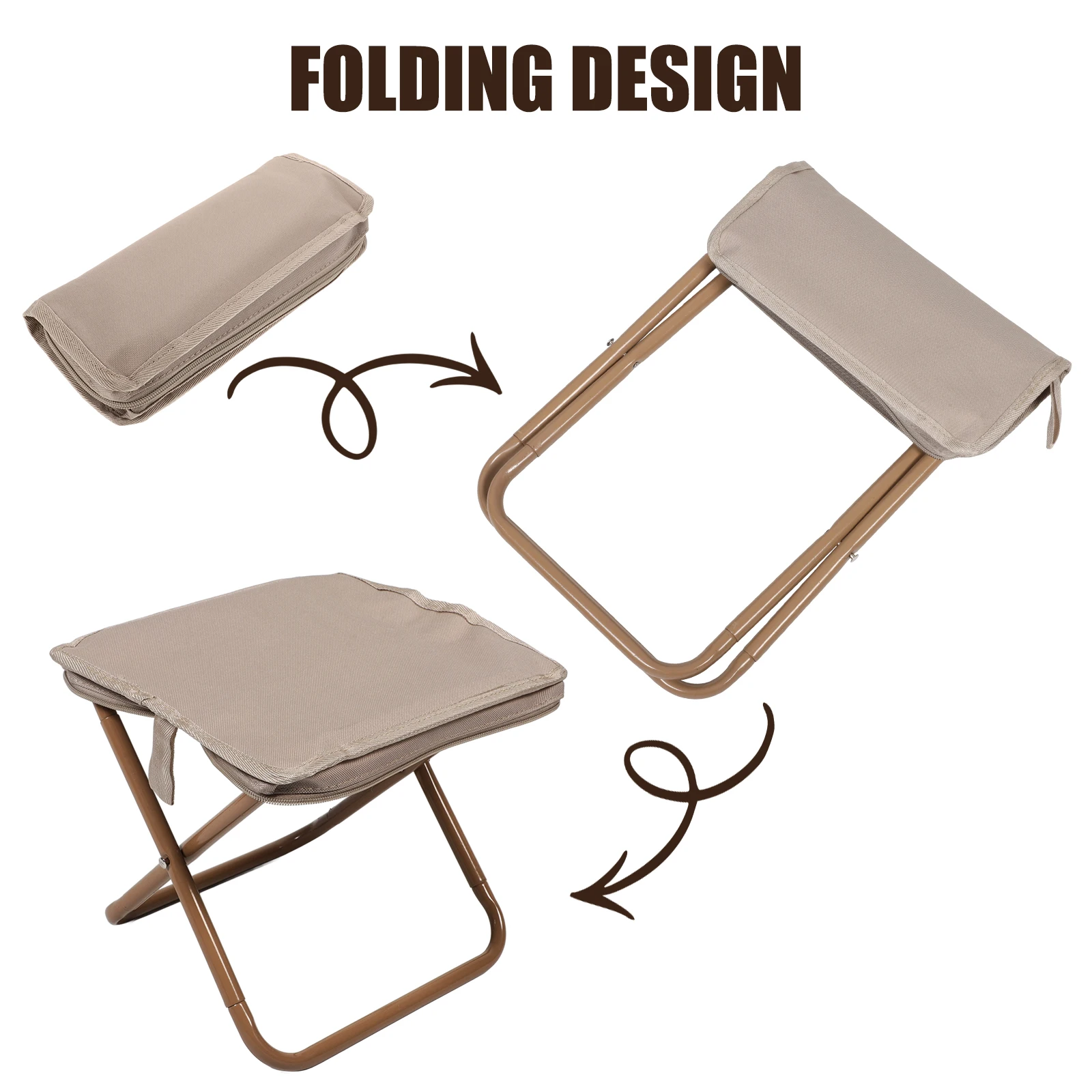 

Folding Chair Portable Lightweight Oxford Cloth Mini Backpacking Stool Foldable Outdoor Camping Picnic Barbecue for Sports