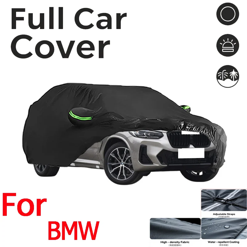 

Для Bmw полностью черный чехол, водонепроницаемый, всепогодный, ветрозащитный, пылезащитный, с защитой от ультрафиолета, для использования на открытом воздухе, защитные элементы