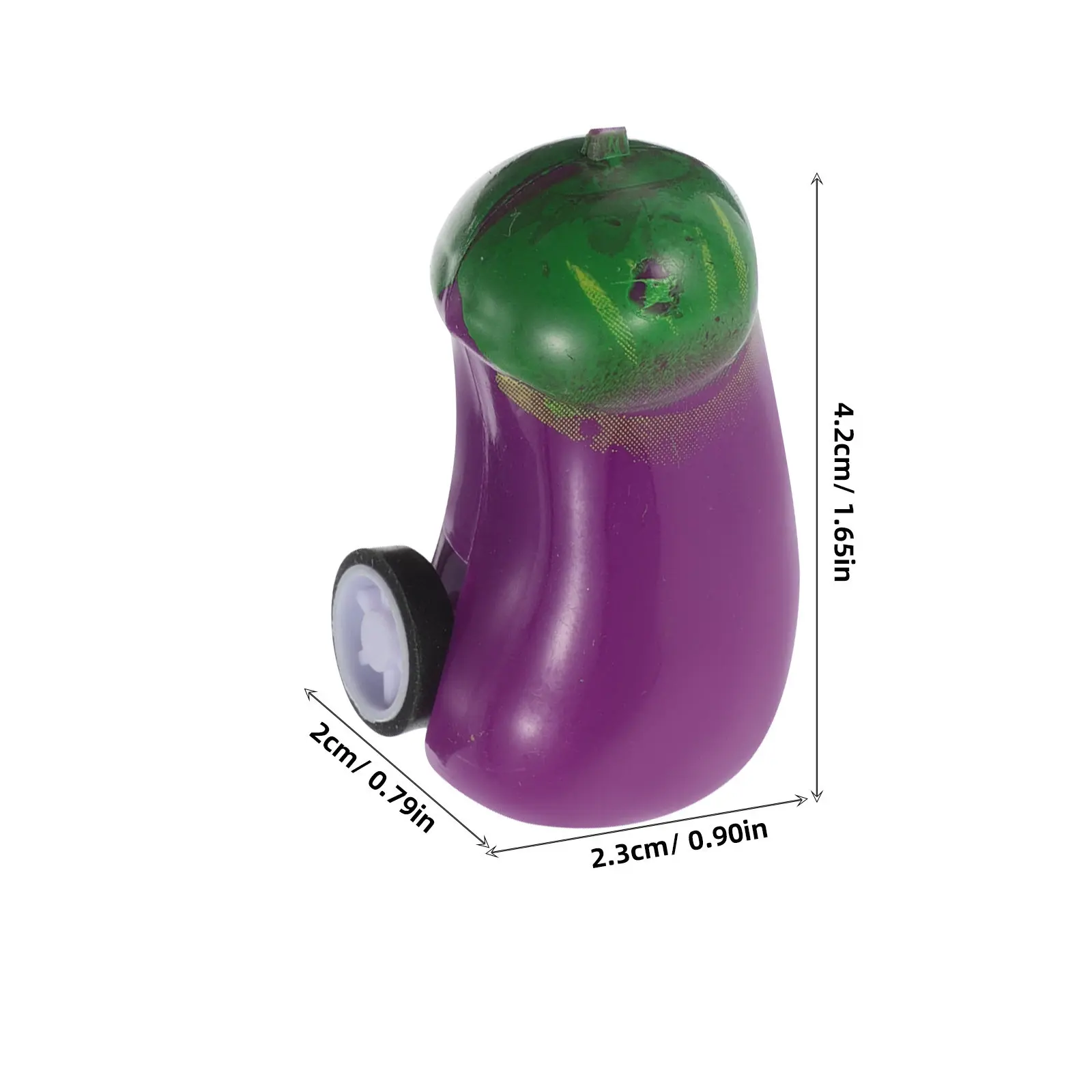 15Pcs Eggplant Shape Mini Car Friction Powered Kids Vehicle Creative Design Cognitive Motor Skill Stimulator Travel Friendly