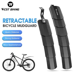 WEST BIKING Foldable Bicycle Fender Universal MTB Road Bike Mudguard Set Adjustable Cycling Wheel Wing MTB Road Bike Accessories