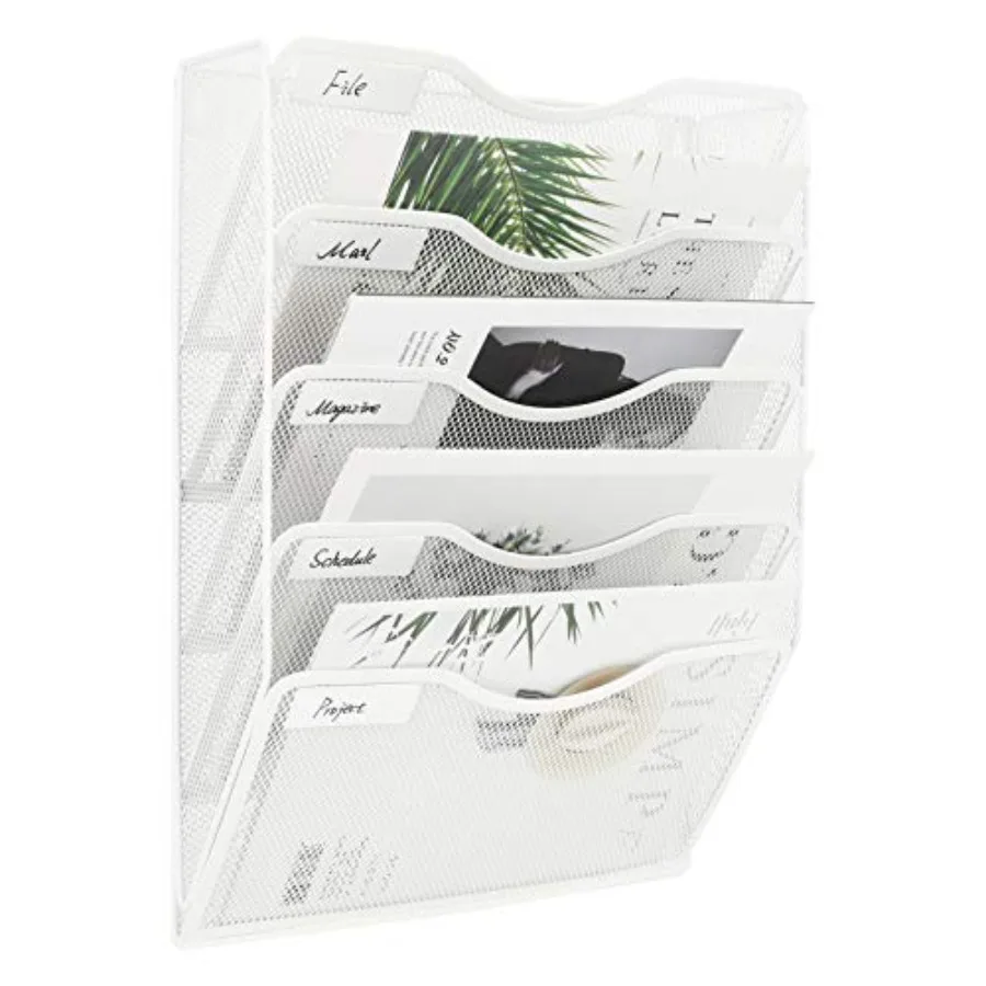 

Настенный органайзер для файлов, 5-уровневый, подвесной, для бумаг, без сборки, металлический сетчатый, настенный органайзер для почты, для офиса и дома