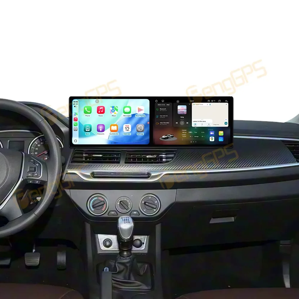 Dual Screen 10.1 Inch Android 15 CarPlay Car Radio for Great Wall Wingle 7 2018-2022 Touch Screen GPS Navigation
