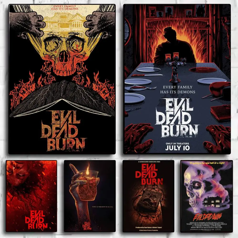 Horror Movie E-Evil Dead Burn Poster Modern Minimalist Wall Art Prints for Bedroom Living Room Room Decor Aesthetic Gift