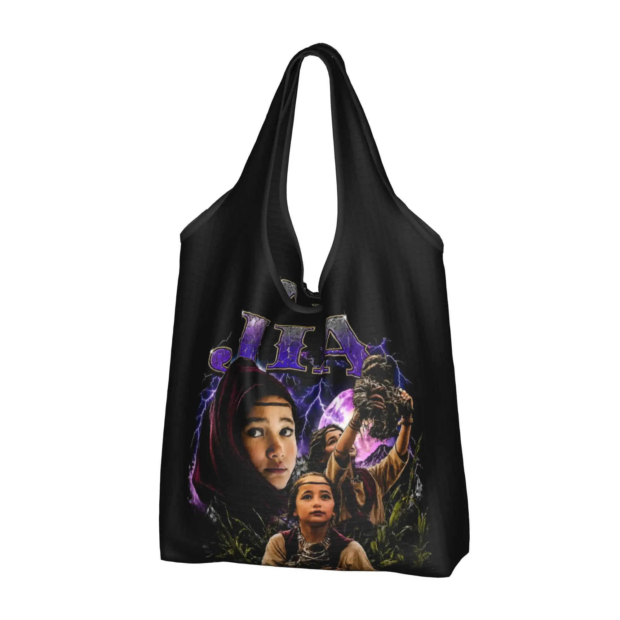Kaylee Hottle Actor Grocery Shopping Bag Custom Shopper Tote Shoulder Bag Large Capacity Portable  Handbag