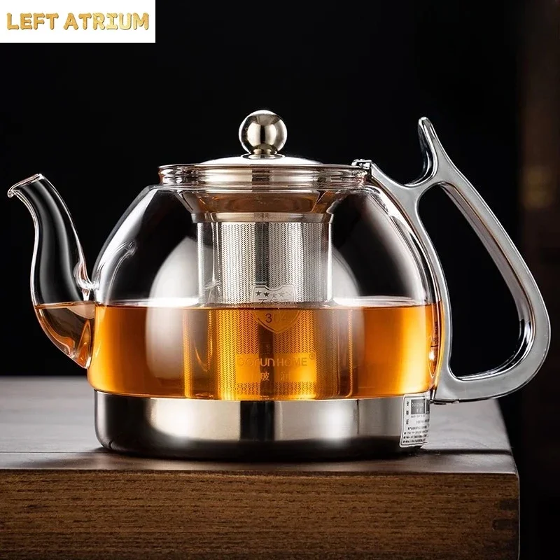 Induction cooker special pot boil tea dedicated cooker glass pot stainless steel liner kettle flower tea pot