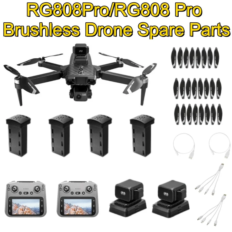 RG808Pro RC Drone Battery 7.4V 1600mAh Battery For RG808 Pro Quadcopter Spare Parts Accessories Propeller Obstacle Avoidance