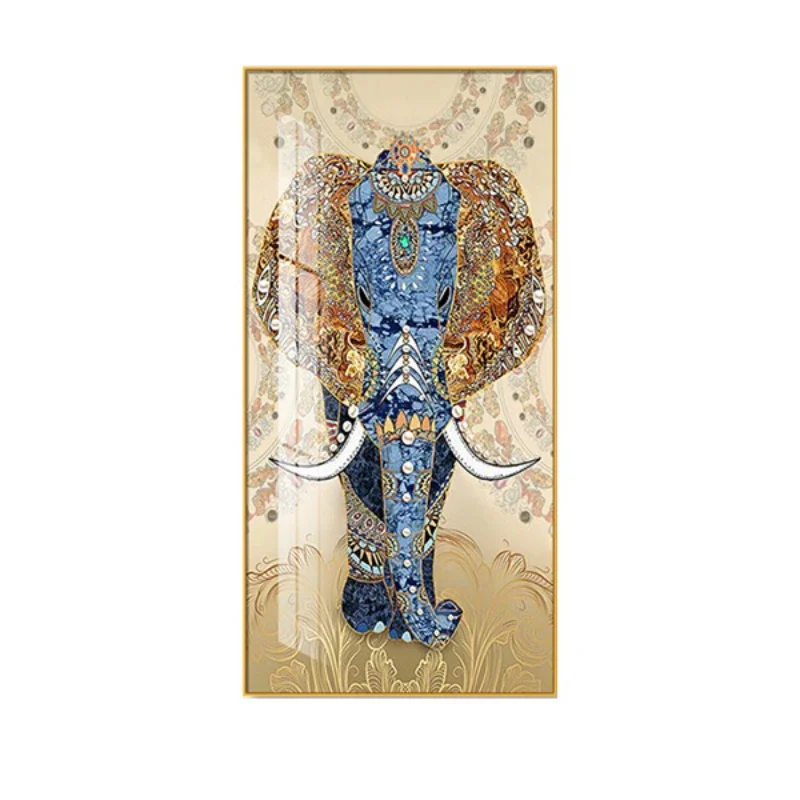 

Taiping Elephant Vertical Mural Atmospheric European Passage Decoration Modern Light Luxury