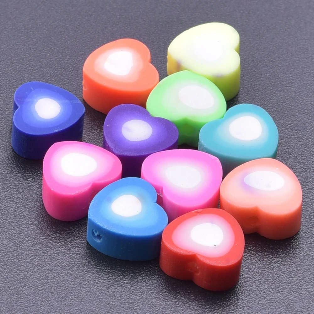 50pcs/Lot Flower Heart Fruit Spacer Beads For Jewelry Making Supplies Mushroom Accessories Loose Bead Handmade Bracelets Anklets