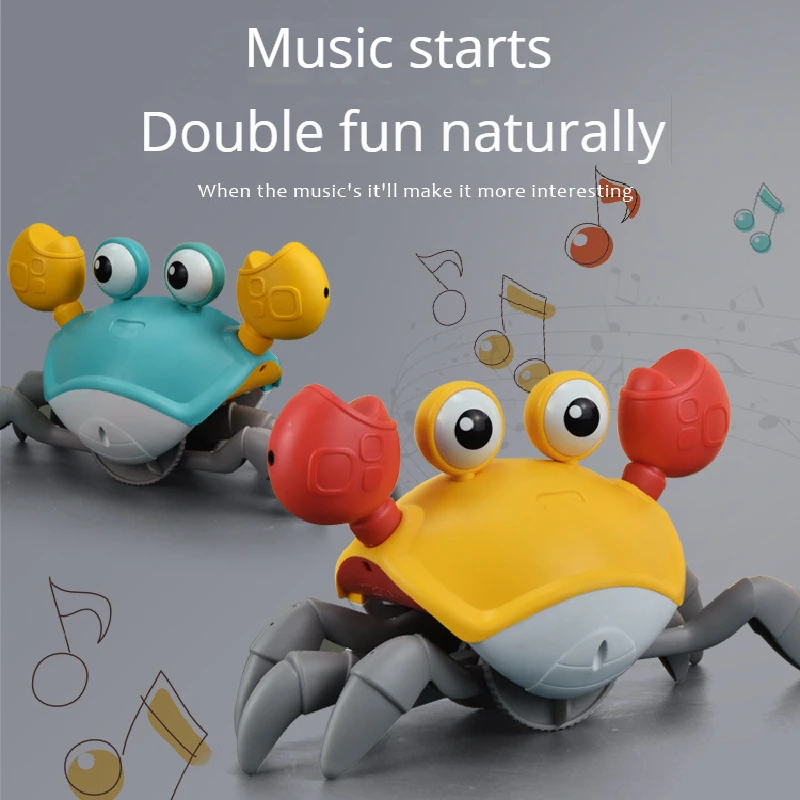 Children\'s Induction Escape Crab Crab Crawl Electronic Pet Toys Baby Music Early Education Mobile Toys Free Delivery