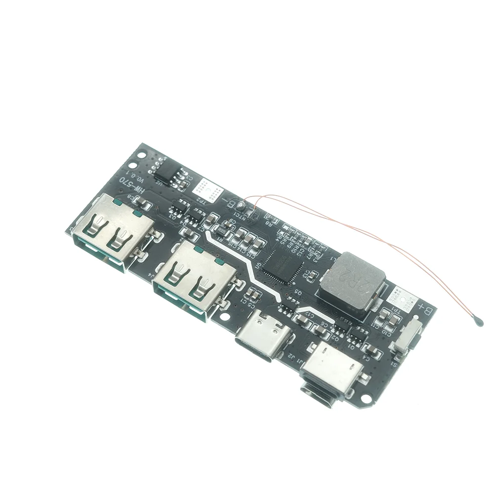 22.5W Power Bank 5-port Bidirectional Fast Charging Mobile Power Module Circuit Board DIY Motherboard Kit QC4+PD3.0