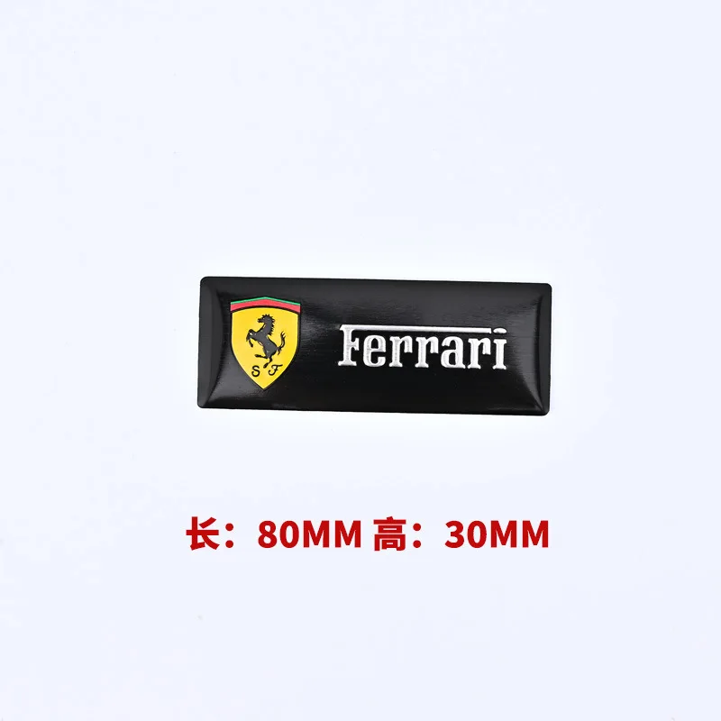 ثلاثية الأبعاد الألومنيوم السيارات شارة ملصق الجسم جذع نافذة الديكور ملصق مائي لفيراري فرح حمار شعار تعديل السيارات الملحقات #6