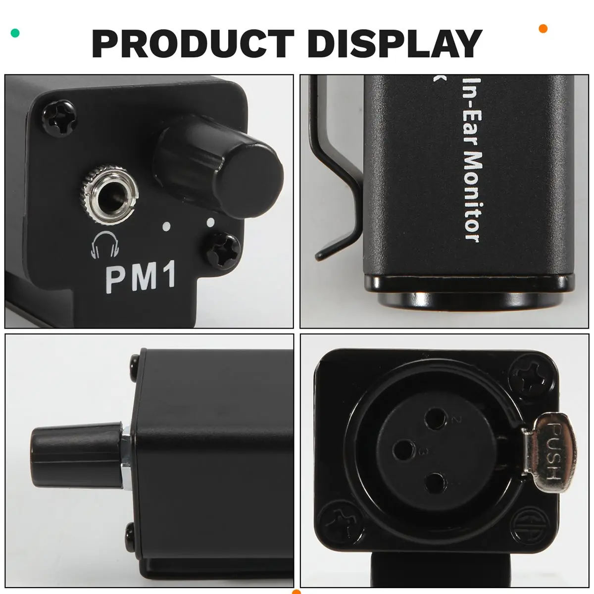 INABEZ Mini Earphone Amplifier XLR Professional in Ear Stereo Personal Earphone Amplifier PM1 Portable HIFI Headphone Amplifier
