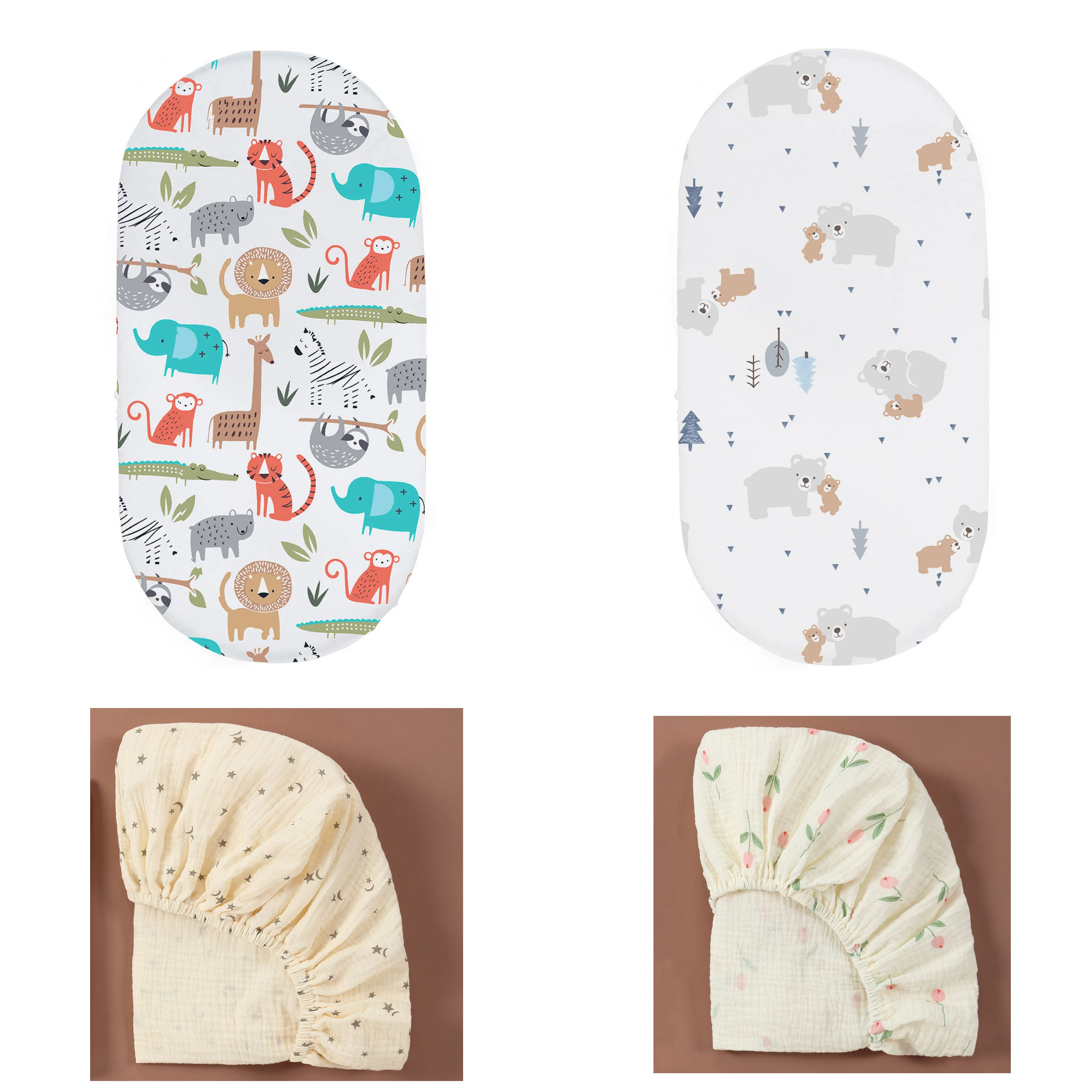 

Мягкая дышащая муслиновая хлопковая простыня для детской кроватки, гипоаллергенная простыня для новорожденных, универсальная простыня для детской колыбели